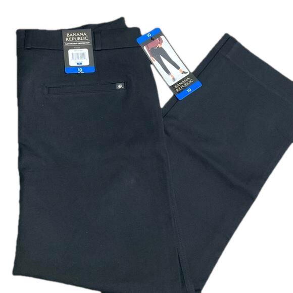 Banana Republic Women's Slim Straight Capri Pant Black Size 10 NWT - Picture 1 of 8
